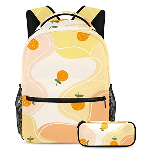 Sac à dos orange ergonomique pour soulager le dos des écoliers actifs