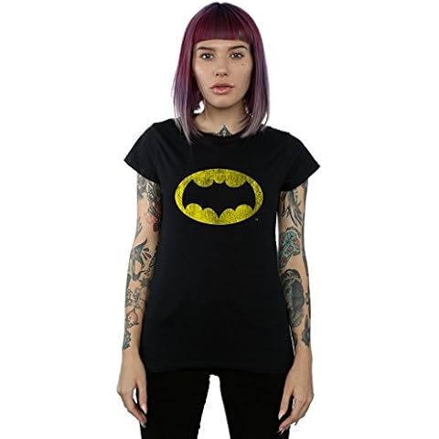 DC Comics Women's Batman Distressed Logo T-Shirt Cover