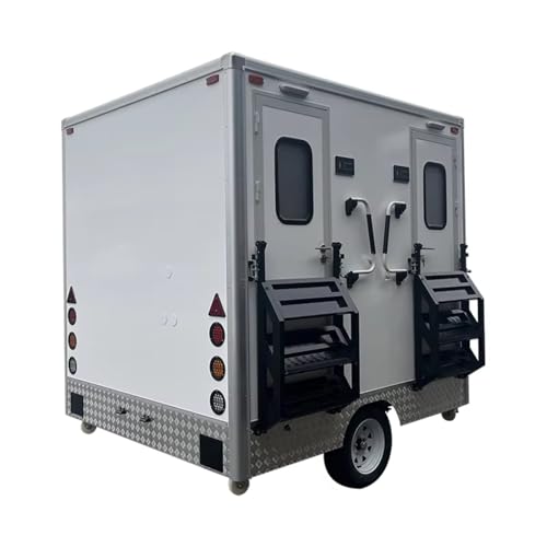 Luxury Outdoor Mobile Restroom Trailer, Portable Bathroom for Weddings, Corporate Events, Music Festivals, and Parties, Self-Contained with Hand Wash Sink & Easy Setup