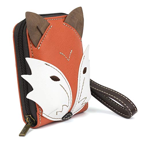 Image of CHALA RFID Cute-C Credit Card Holder Wallet Wristlet - Women Faux Leather Cute-C with Strap