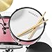 Gammon 3-Piece Junior Drum Set with Throne - Pink, Complete Beginner Kit with Bass Drum, Toms, Cymbal, Pedal, and Drumsticks