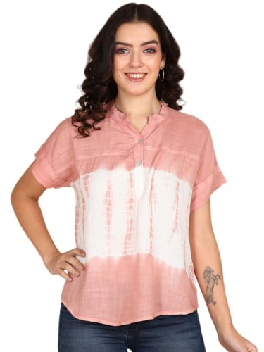 Image of Maaesa Hand Dyed Rayon Top for Women