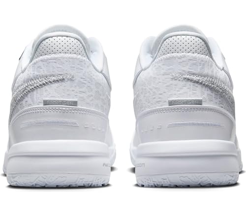 Lebron NXXT Gen AMPD Basketball Shoes (FJ1566-102, White/Metallic Silver/Light Smoke Grey) Size 142