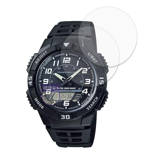 MotoMoto �t�B���� CASIO Collection AQ-S800W �V���[�Y (2���Z�b�g) �p �K���X�t�B���� (�ɔ� �t�@�C�o�[) �ی�t�B���� �������Ŕ����� ���{��
