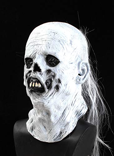 Rapget Horror Mask Zombie Mask Creepy Mask Old Man Mask Halloween Novelty Costume Party Latex Full Head Mask #TOP3