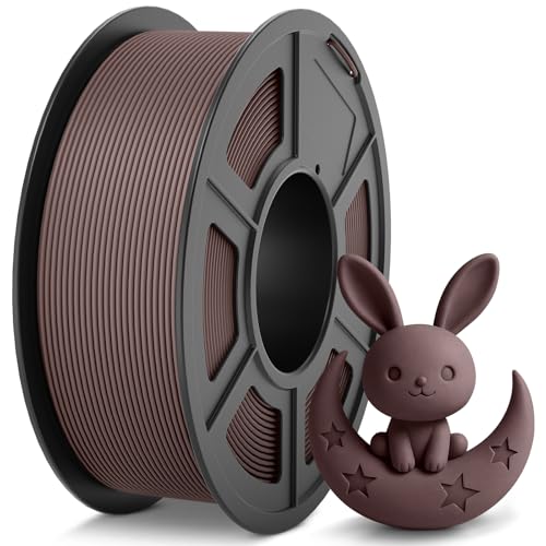 TECBEARS PLA 3D Printer Filament Macaron Color Filament Neatly Wound PLA Filament 1.75mm Dimensional Accuracy +/- 0.02mm Fits Most FDM Printers 1KG Spool (2.2lbs) Chocolate