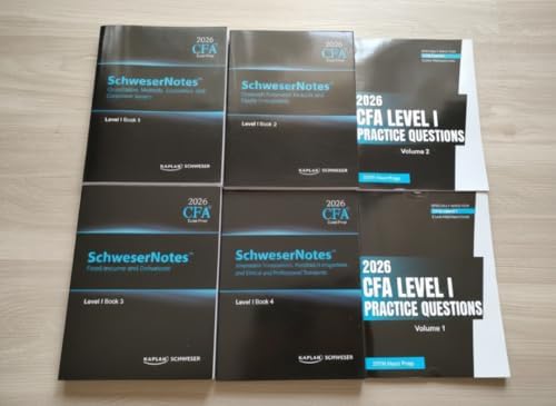 Buy CFA 2026 Level 1 Exam Prep Material – Complete 6-Book Combo (4 ...