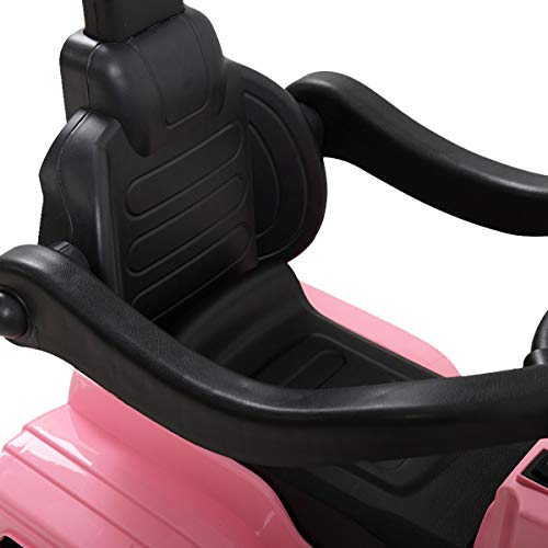 image for JAXPETY 3-in-1 Kids Ride on Push Car, 6V Toddler Stroller w/ Music, Ho