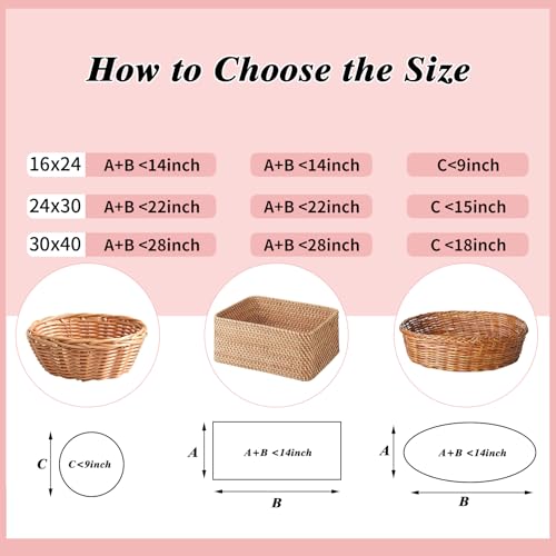 Image of woric 20 PCS Clear Large Cellophane Bags 3 Sizes 30x40 24x30 16x24in | Cellophane Wrap for Gift Baskets Plastic Gift Bags with 20 Pull Bows for Baby Shower Back to School Graduation Gifts Wrapping