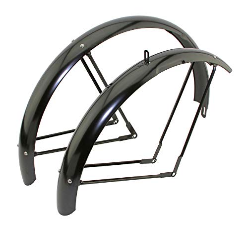26" Classic Wide Balloon Standard Fender Set, Multiple Colors (black)