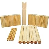  Best Sporting Kubb Juego de ajedrez vikingo, de madera, juego de lanzamiento de césped