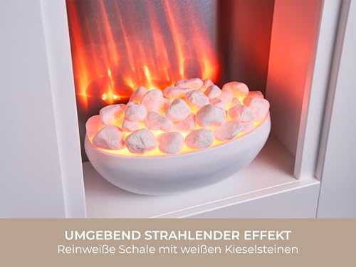 Adam Monet Elektrokamin in Weiss - EU-Stecker