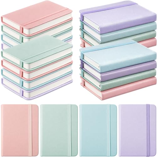 Petits carnets de poche Ceenna A7 lot de 16 bloc-notes lignés avec couverture rigide
