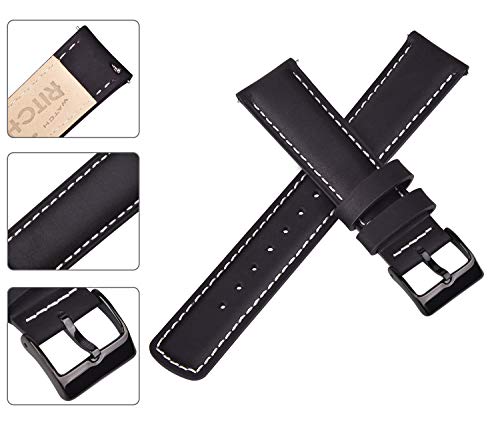Image of Ritche Christmas Gift Quick Release Leather Watch Bands Genuine Watch Straps for Men Women Top Grain Leather Watch Strap, White Elephant Gifts, Stocking Stuffers for Men, Father's Day gifts