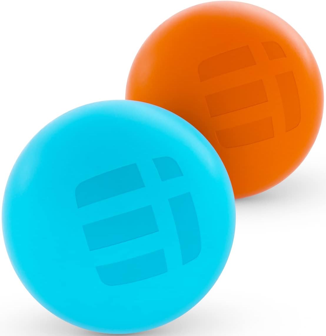 Lacrosse Ball Massage Ball Therapy, Myofascial Release Physical Therapy Balls, Deep Tissue Trigger Point Ball for Back, Foot Massage Ball, Plantar Fasciitis, Firm 2.5″ Diameter 2 Pack (Blue, Orange)