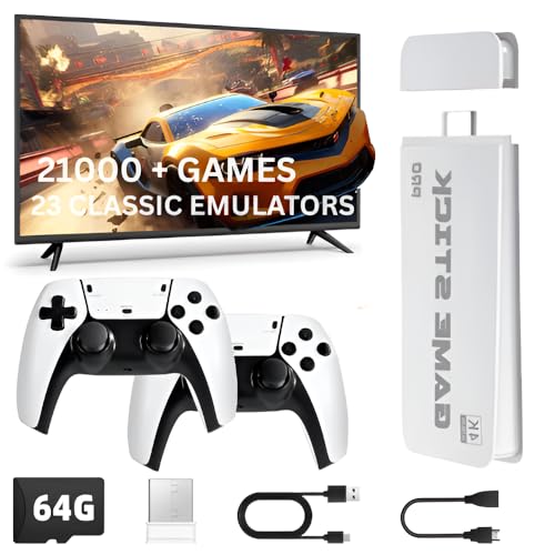 (2025 New Upgraded),New TV Gaming System,Plug & Play Video TV Video Game 4K Ultra HD with 21,000+ Games Built-in,23 Emulators & Wireless Controllers with HD Games for Unisex Children/Adult/Men/Women