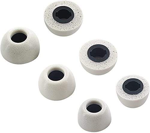 Image of ALXCD Memory Foam Ear Tips Compatible with Sony WF-1000XM4 Earbuds, S /M /L 3 Pairs Soft Tips for XM4 Headphones, Silver