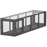 PawHut Katzentunnel Katzenspielzeug aus Holz mit 3 Türen, erweiterbar...