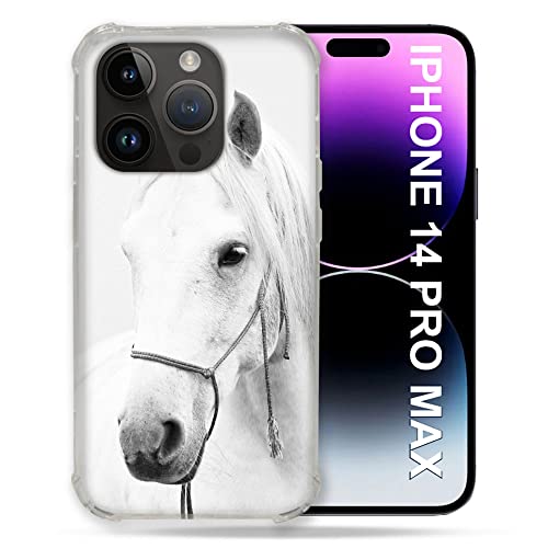 Coque iPhone 14 Pro Plus (6.7) Animal Cheval Cristal protection silicone transparente