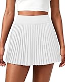 DLOODA Womens Pleated Tennis Skirts with Pocket Shorts High Waisted Skorts...