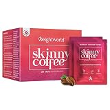 Skinny Coffee - Veganer Kaffee mit Chlorella, Grünem Tee, Grünem Kaffee, Guarana & L Carnitin - 28 Einzelportionen - Keto, Low Carb Kaffee - Kalorienarm & Reich an Ballaststoffen - von WeightWorld