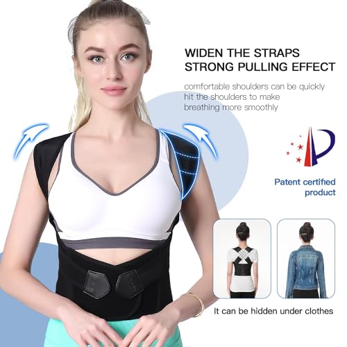 Image of DOLTAS Neoprene X-Cross Posture Corrector Belt Universal Size Shoulder & Back Support Belt | Back Straightener Brace For Spine & Body Posture Correction | Clavicle Support For Unisex | Universal Size