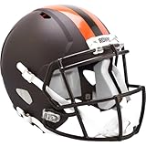 Cleveland Browns Alpha Dog Alternate Dark Matte Brown 2025 On-Field Riddell Speed Replica Full Size Football Helmet - NFL Replica Helmets
