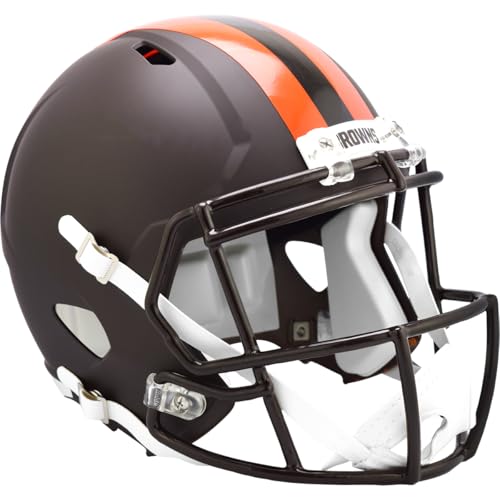 Cleveland Browns Alpha Dog Alternate Dark Matte Brown 2025 On-Field Riddell Speed Replica Full Size Football Helmet - NFL Replica Helmets