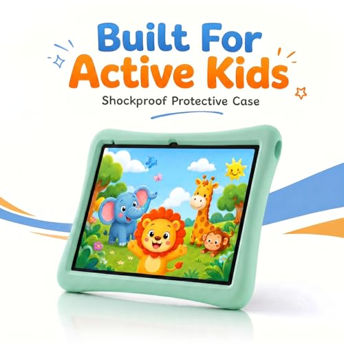Kids Tablet 10 Inch Android Tablet for Kids Comes with a Shock-Resistant Protective Case, 8GB RAM 32GB ROM Tablets Supports 1TB MicroSD, 6000mAh Battery Dual Cameras 5G Wifi6 Android Tablets with Case by ATOZEE - Used condition - Image 8