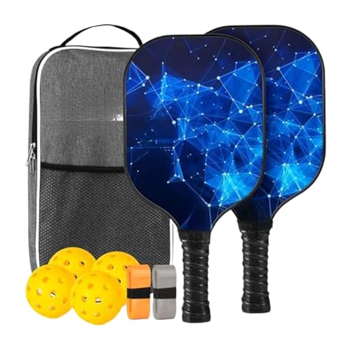 Set de Palas de Pádel,Palas Ligeras de Bola | Palas Ergonómicas Ligeras de Fibra de Vidrio para Deporte en Casa Exterior Interior Ejercicio para Niños Niñas Hombres Mujeres