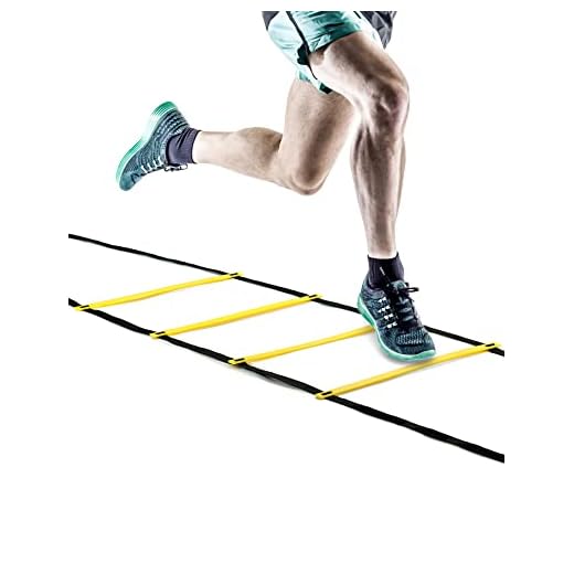 QWORK® Escalera de voordinación Escalera de Agilidad - 6 Metros 12 Peldaños - para Entrenamiento de fútbol/Hockey/Baloncesto - con Bolsa de Almacenamiento