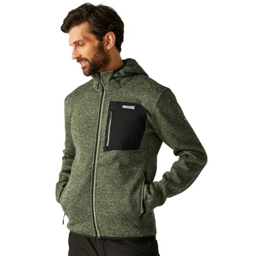 Regatta Newhill Herren-Kapuzenpullover mit durchgehendem Reißverschluss, Fleece, Stretch, warm, Winterschicht