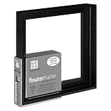 Premium Hardwood Construction: Ampersand’s exclusive wider base and deeper rabbet position the artwork securely to protect the face and corners. Pre-drilled countersunk holes ensure the frame hangs flush against the wall. Gallery Floating Effect: A s...