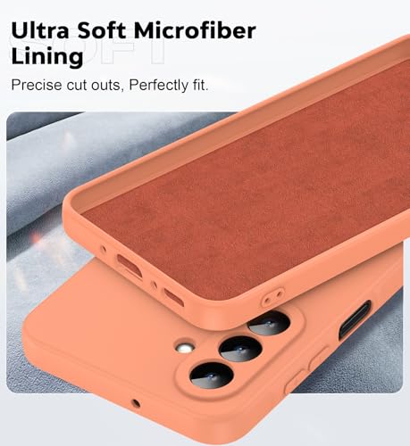 Coque Galaxy A26 5G silicone liquide orange antichoc verre