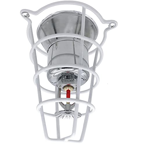 Happy Tree (2 Pack) White Fire Sprinkler Head Guard Cover for Both 1/2" & 3/4" Sprinkler Head 6" Deep Cage - Thumbnail 5
