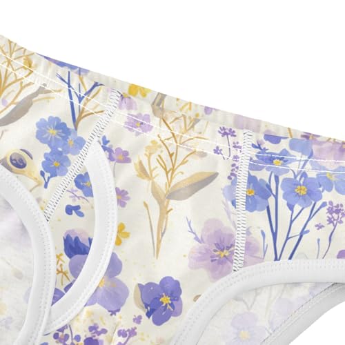 KLL Vintage Embroidery Honey Bee with Wild Flowers Boys Toddler Cotton Training Underwear Cute Undies4