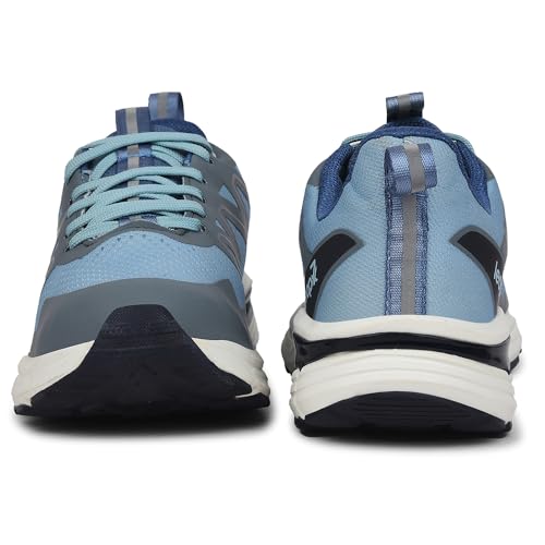 Image of Liberty Leap7x MEKSHAW-1E Lacing Sports Running Shoes for Men - Black & Blue | Comfortable and Durable Lace-Up Closure - Suitable for Lacing Walking, Gym, Jogging Shoes for Gents - Cushioned Footbed