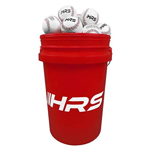 image for Hit Run Steal Bucket of Baseballs | Practice Baseballs in 6 Gallon Pad