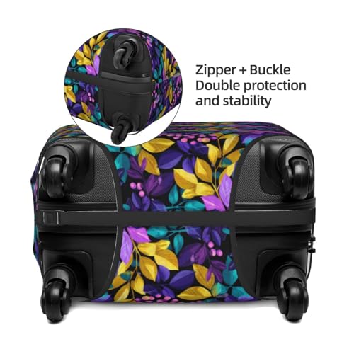 Abstract Colorful Floral Motif Elastic Travel Luggage Covers Dustproof Scratch-Resistant Suitcase Protector Fit 22-24 Inch2