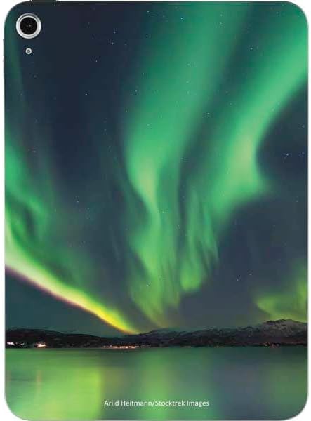Skinit Decal Tablet Skin Compatible with iPad 11th Gen (2025) - Officially Licensed StockTrek Aurora Borealis Over Tjeldsundet in Norway Design