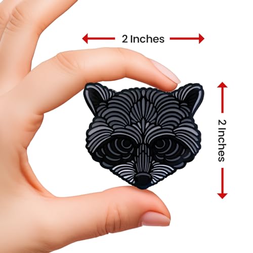 Image of Raccoon Enamel Pin | Raccoon Ornament Pin for Backpacks, Hats | Enamel Animal Pins | Rubber Locks | Style your Bag or Clothing | Gifts for Animal Lovers | Trash Panda Pin