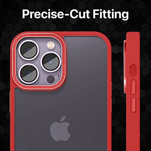 Image of eller sante Trans Armor for iPhone 14 Pro Case Cover, 6 Feet Drop, Metal Ring Camera Protection, Shockproof, Scratch Resistant, Slim, Compatible with iPhone 14 Pro Back Cover - Red