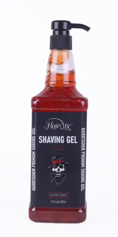 Hairotic MEN Red Wine Shaving Gel | Contains Real Red Wine | All Natural | Ensures Easy Shaving | Extra Sensitive Gel Formula | Suitable for All | 1100 ml