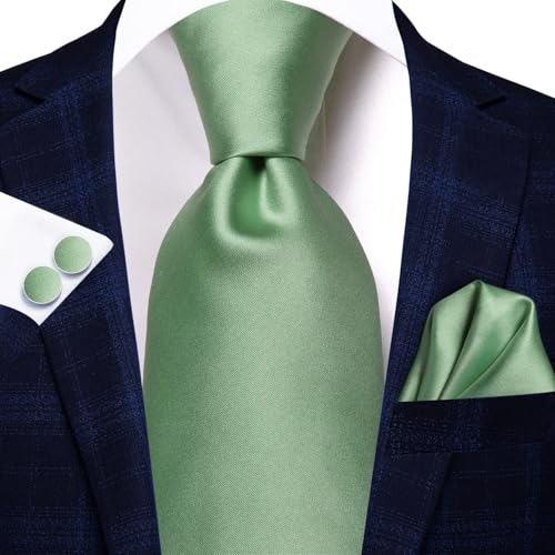 Image of Hi-Tie Father and Son Tie Set Striped Plaid Ties for Men and Boys Silk Necktie Pocket Square Set for Wedding Gifts