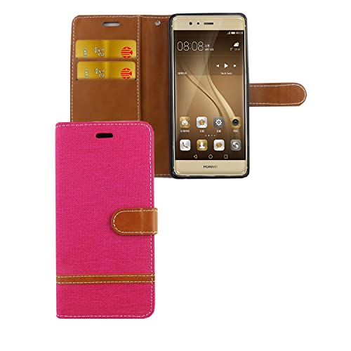 Protection Huawei P9 rose à rabat pour un quotidien organisé