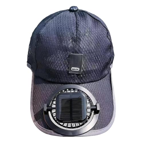 Sombreros de sol para mujer – Visera de ventilador de 3 velocidades, recargable, protección UV, visera ancha, portátil, refrescante, gorro de deporte, gorro de ventilador personal manos libres, verano