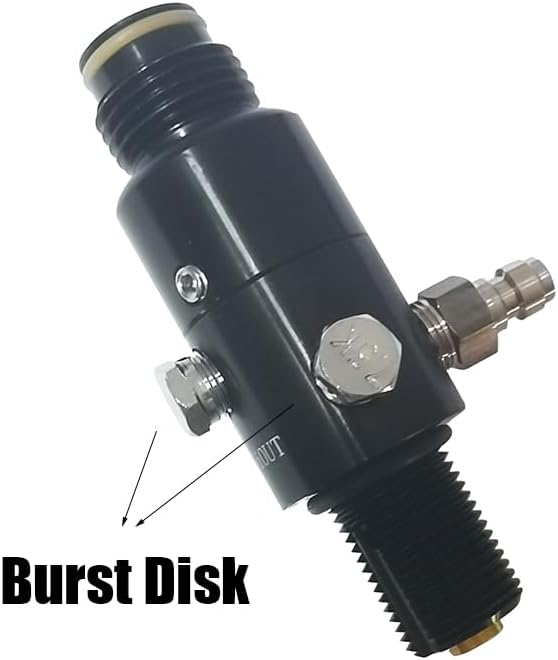 Miniatura 4 de Aopkeo Válvula reguladora del tanque de aire comprimido de CO2 58 "-18UNF o M18* 1.5 Entrada 4500psi para Paintball Airsoft PCP