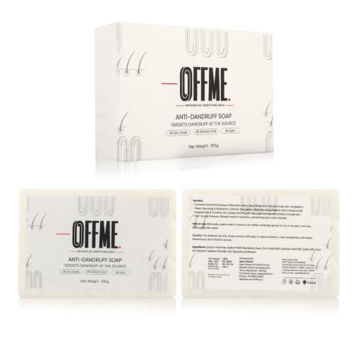 Image of OFFME Anti-Dandruff Soap with Zinc Oxide & Salicylic Acid, 100g