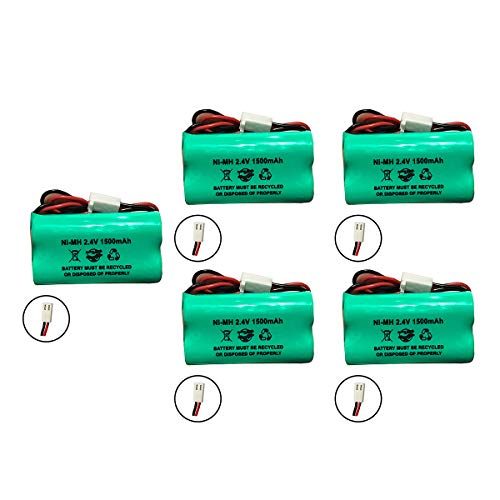 (5 Pack) 93035262 Battery 93035653 93043816 93043817 NI-MH EV 2.4v 1500mAh Ni-MH Battery Pack for Emergency/Exit Light