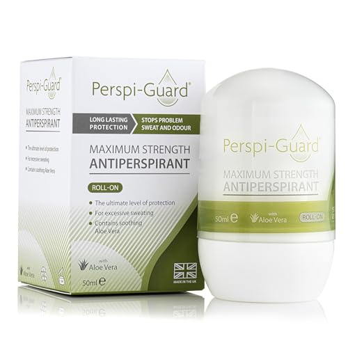 Perspi-Guard Maximum Strength Antiperspirant Roll On Deodorant for Men, Women, Treats Excessive Sweating, Hyperhidrosis, Lasts 3-5 Days Unscented 50ml